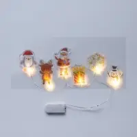Светодиодная наклейка на окна &laquo;Новогодние друзья&raquo;, 0.5 м, 6 LED, от батареек CR2032&times;2, свечение тёплое белое