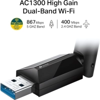 Сетевой адаптер TP-Link Archer T3U Plus,AC1300 двухдиапазонный,Wi-Fi,USB3.0