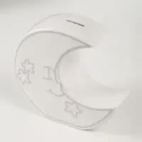 Копилка для денег &laquo;Месяц со звёздами&raquo;, керамика, белый, 20&times;5.5&times;19.8 см