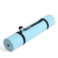 Коврик для фитнеса и йоги ONLYTOP, нескользящий, 183&times;61&times;0.6 см, цвет серый/голубой