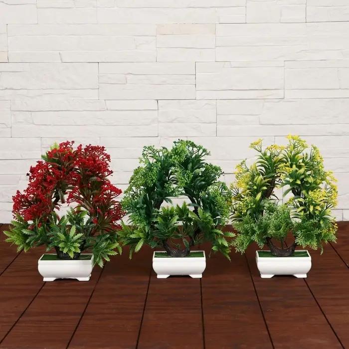 Бонсай искусственный в горшке &laquo;Остролист мелкие ягодки&raquo;, 23&times;24 см, МИКС