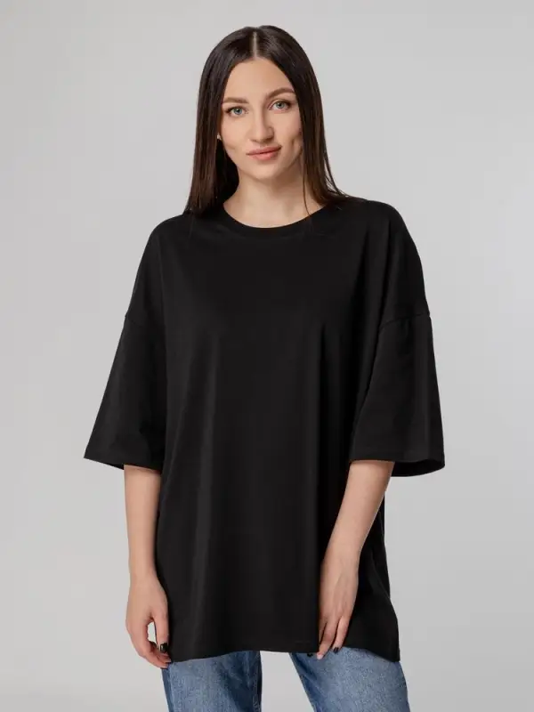 Футболка унисекс оверсайз Crosstown, черная, размер S Футболка унисекс оверсайз Crosstown, черная, размер S