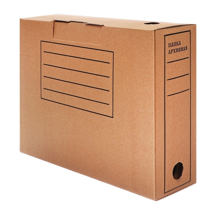 Короб архивный с клапаном А4, Calligrata, 100 мм, до 900 л, микрогофрокартон, бурый Короб архивный с клапаном А4, Calligrata, 100 мм, до 900 л, микрогофрокартон, бурый