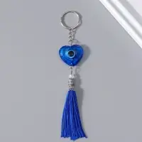 Брелок пластик, текстиль "Сердце от сглаза" 10,5х2,7х0,8 см