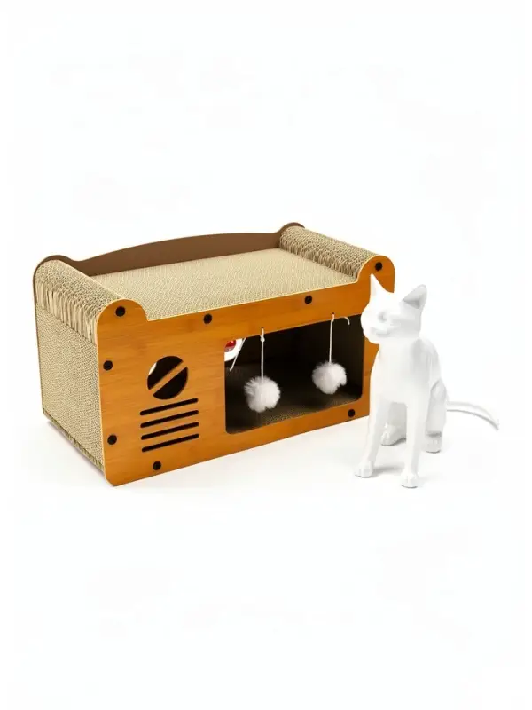 Когтеточка - лежанка &laquo;Радость&raquo;, 51&times;28&times;29 см, с кошачьей мятой, гофрокартон