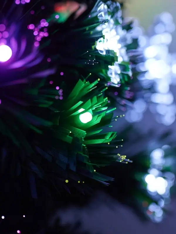 Ёлка фиброоптическая «Снежинки» 60 см, d нижнего яруса 35 см, 55 веток, мигание Ёлка фиброоптическая «Снежинки» 60 см, d нижнего яруса 35 см, 55 веток, мигание