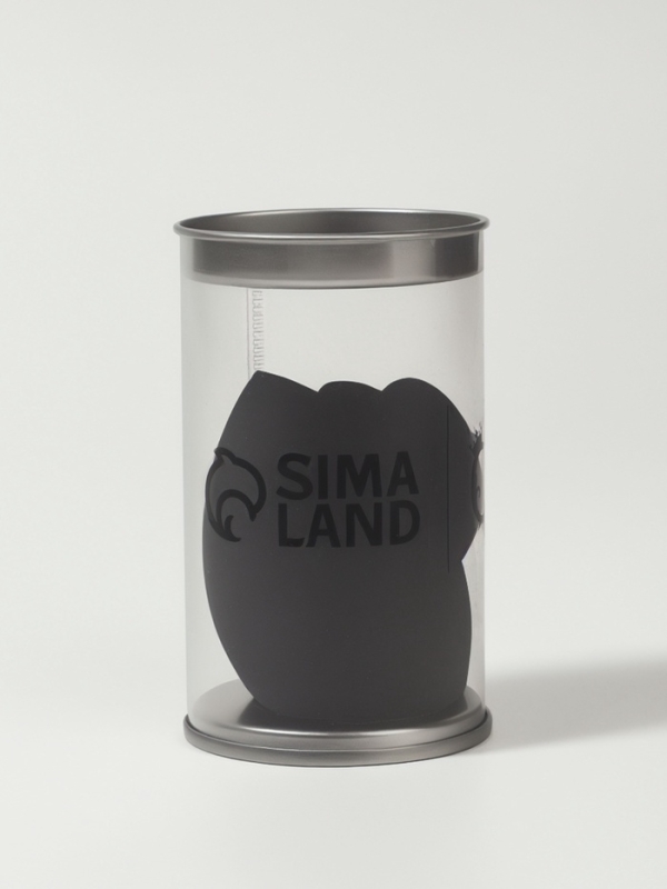 Набор спонжей д/макияжа 2шт: капля, сердце в пласт тубусе латекс черн  QF Набор спонжей д/макияжа 2шт: капля, сердце в пласт тубусе латекс черн  QF