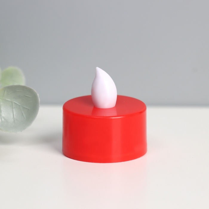 Светодиодные свечи, ночники LED RISALUX «Сделаем светлее» набор 4 шт., красные, RGB, 3.5×3.5×4 см