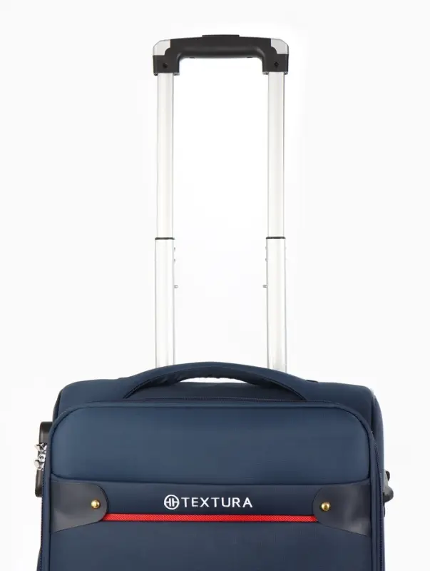 Чемодан на колёсах TEXTURA, с увеличением, кодовый замок, 36&times;25&times;58 см, 20", синий