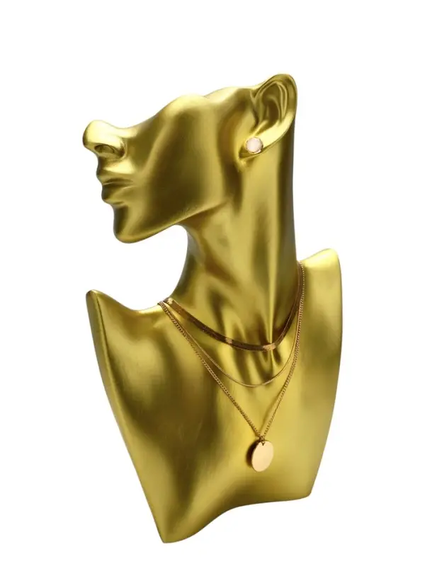 Бюст для украшений &laquo;QF. Половина лица&raquo;, отверстие под серьгу, 18&times;5&times;28 см, цвет золото