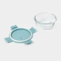 Контейнер для хранения продуктов Доляна Cook and Freeze, 370 мл, 13.5&times;6 см, с крышкой, жаропрочное стекло, МИКС