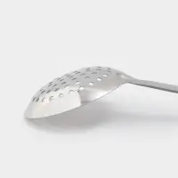 Шумовка для казана Шафран, 46 см, глубокая, узбекская, с деревянной ручкой, металл