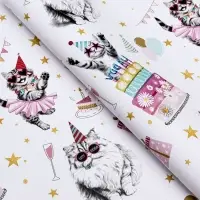 Бумага упаковочная, глянцевая "Танцевальные поздравления", 50 х 70 см