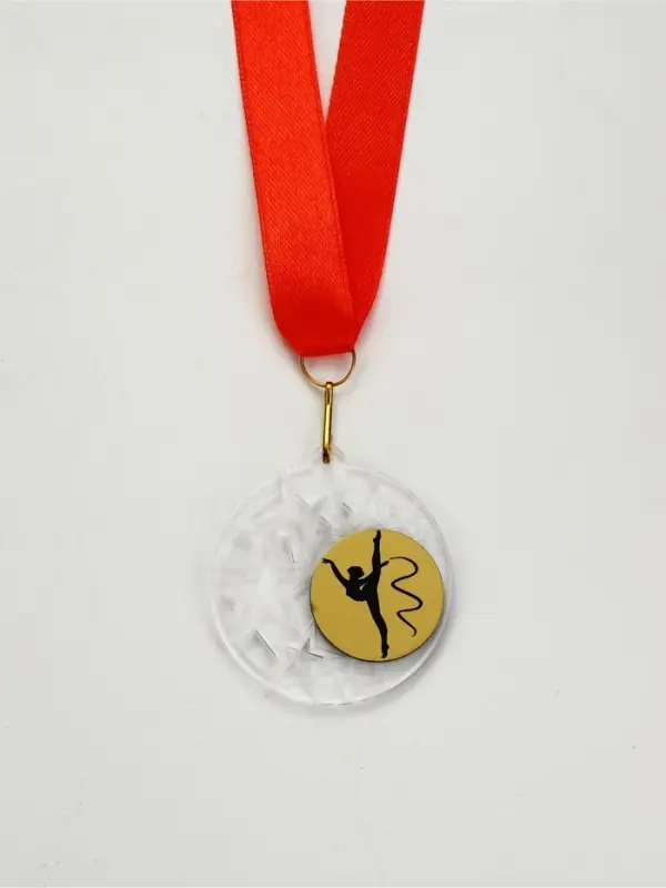 Медаль тематическая "Гимнастика" пластик на ленте