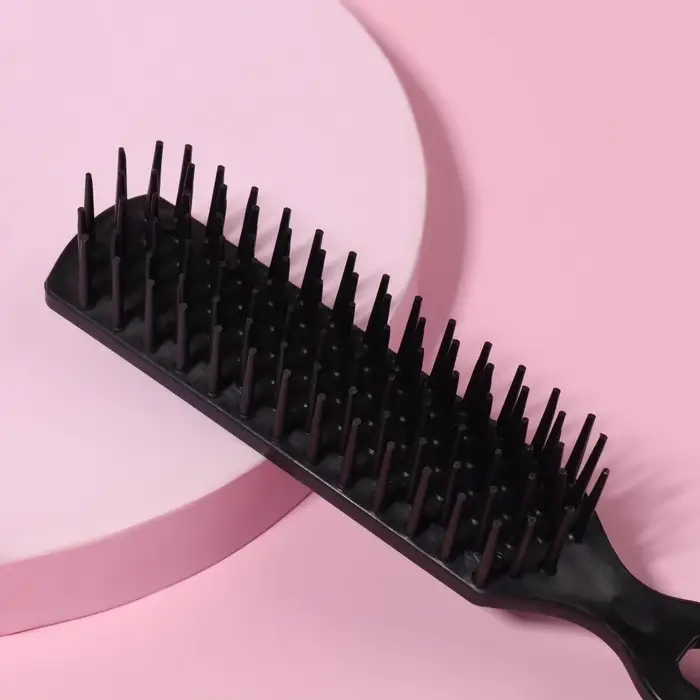 Расчёска массажная, 2.5×18(±1) см, чёрная