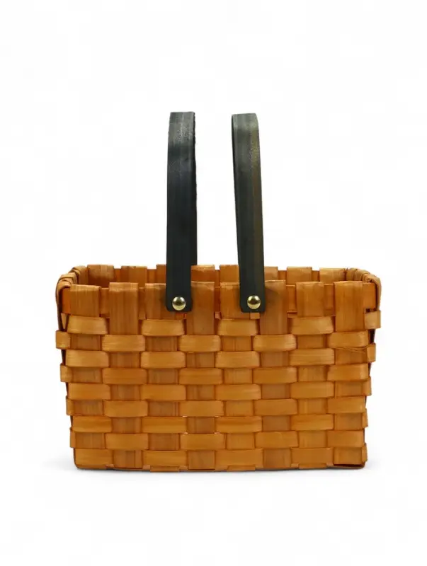 Корзина плетеная 28х23х16 см ручка h=15 см коричневый Корзина плетеная 28х23х16 см ручка h=15 см коричневый