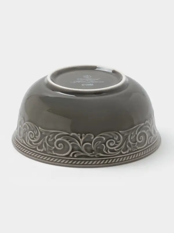 Салатник WY Floral Laceware, 700 мл, d=15 см, фарфор, серая