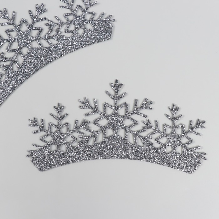 Заготовка для творчества Заготовка для творчества "Корона", цвет графит, 18 см (набор 2 шт)