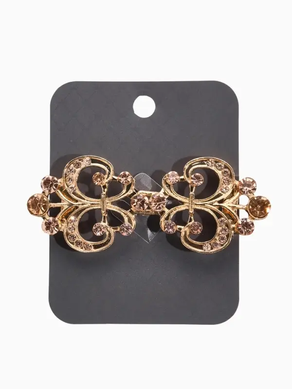 Зажим для кардигана Зажим для кардигана "Ажур", лилия, цвет золотой в золоте