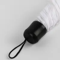 Зонт механический &laquo;Однотонный&raquo;, 3 сложения, 8 спиц, R=48/55 см, d=96 см, белый