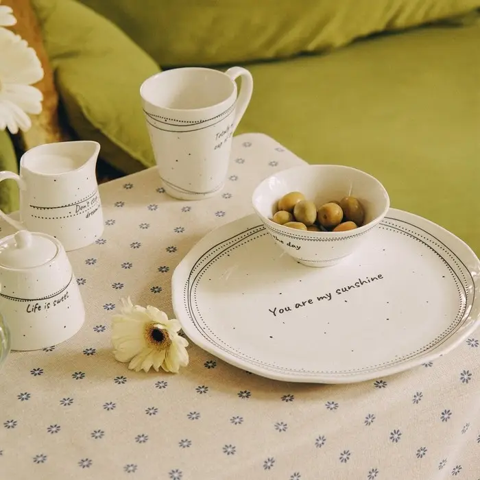 Тарелки SL Home &laquo;Милый дом&raquo;, d=27 см, набор 2 шт., фарфор, белые