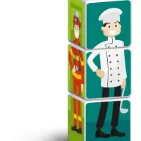 Кубики магнитные Татой &laquo;Профессии&raquo;, в блистере