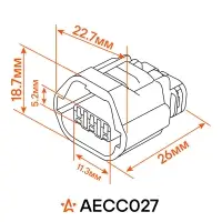 Разъём 3 pin с проводами для датчика фазы Mitsubishi Lancer IX, Hyundai Getz