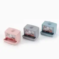 Органайзер для ватных палочек, с крышкой, 9&times;6.5&times;7.5 см, МИКС