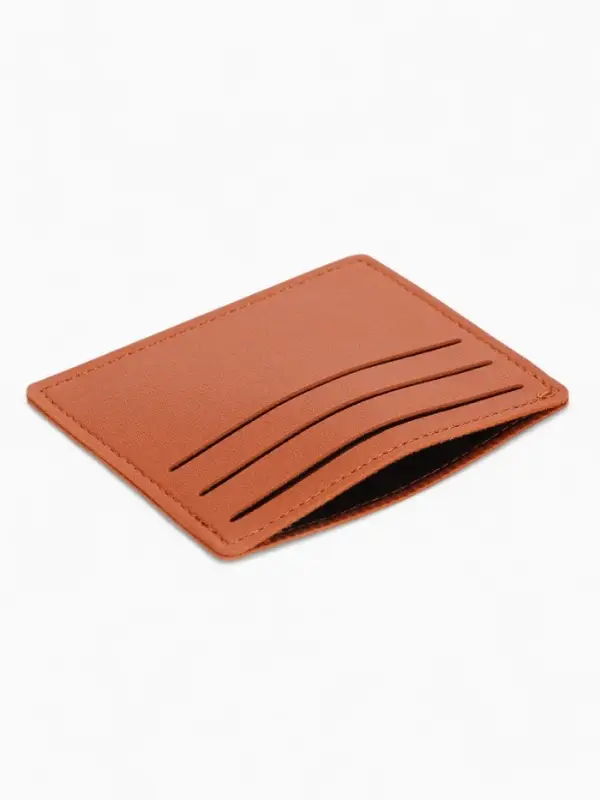 Картхолдер, на 6 карт, отделение для купюр, рыжий