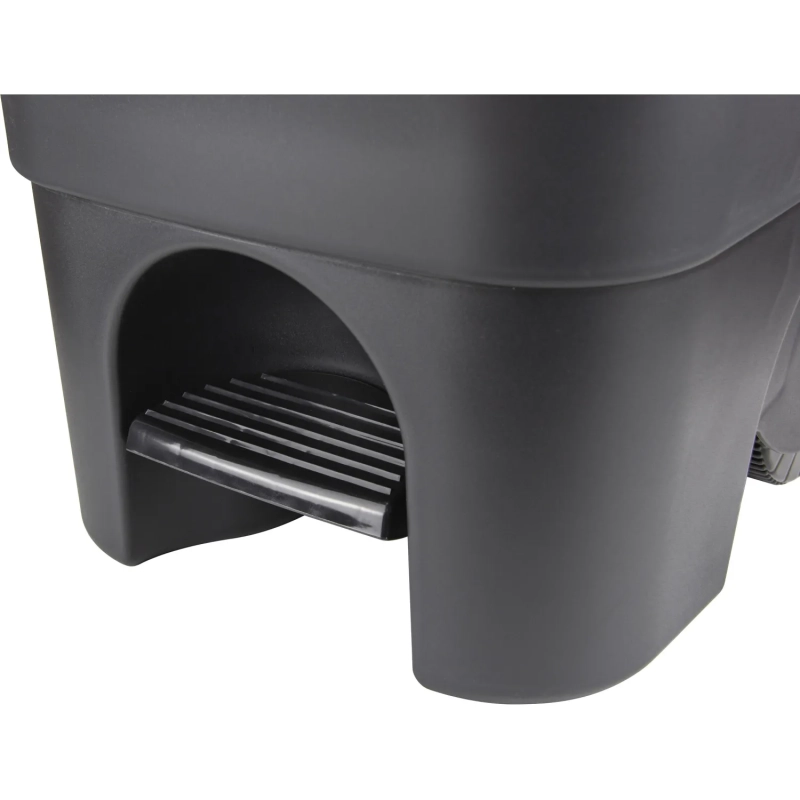 Контейнер-бак мусорный IDEA 85л с педалью на колесах серая крышка