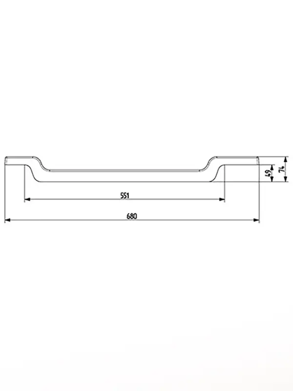 Сиденье для ванны, пластик, 68 см, белое