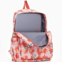 Рюкзак школьный на молнии, с карманами, с принтом, размер 28.5&times;12&times;41 см, оранжевый