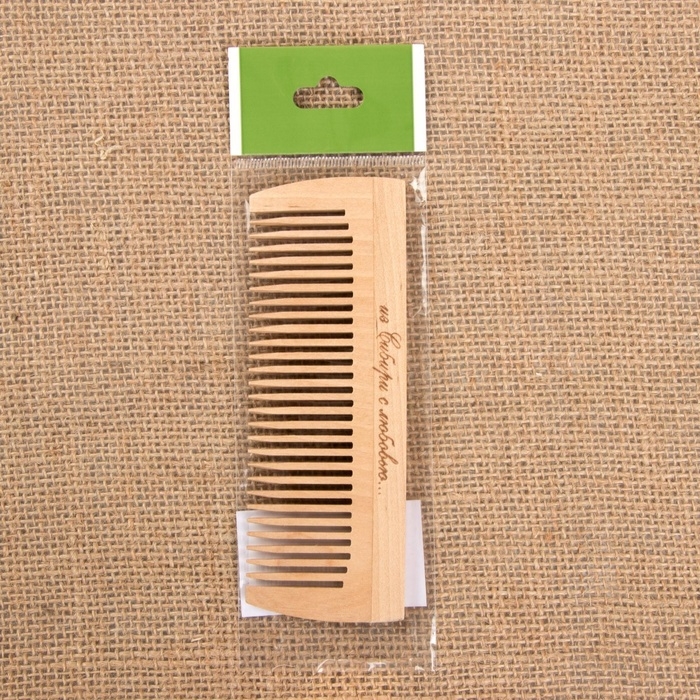 Расчёска - гребень, 12,5 × 4,5 см, цвет «светлое дерево» Расчёска - гребень, 12,5 × 4,5 см, цвет «светлое дерево»