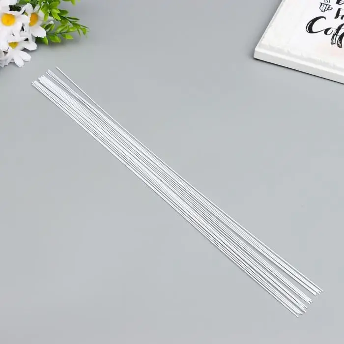 Проволока для творчества Blumentag 0.95 мм, 20 шт., 40 см, в пластиковой оплётке, белый