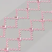 Наклейка - стразы &laquo;Узор из ромба. Браслет&raquo;, розовая, 35&times;8 см