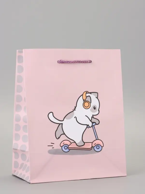 Пакет подарочный ламинированный «СамоКотик» 18×22.3×10 см Пакет подарочный ламинированный «СамоКотик» 18×22.3×10 см