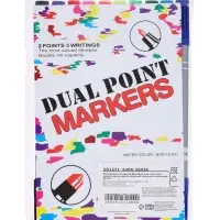 Фломастеры 10 цветов, двухсторонние, круглый наконечник 2 мм/5 мм, вентилируемый колпачок, блистер