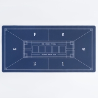 Сукно для покера, прорезиненное, 120 х 60 см, толщина 3 мм, синее
