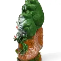 Садовая фигура из полистоуна &laquo;Лягушка на камне&raquo;, 30&times;10&times;35 см