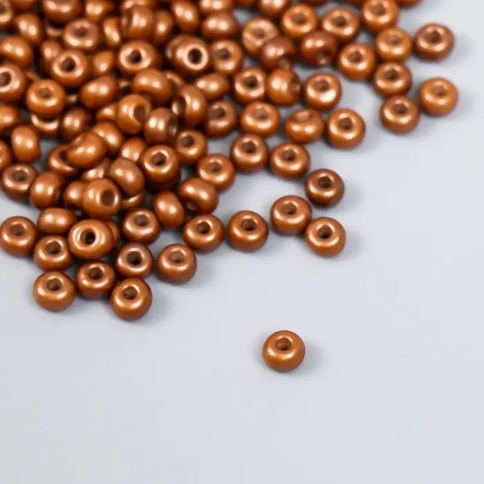Бисер стекло 6/0  Бисер стекло 6/0 "Бронзовый" 15 гр