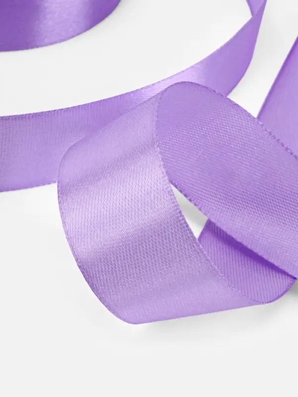 Лента атласная, 25 мм, 23&plusmn;1 м, сиреневая №21