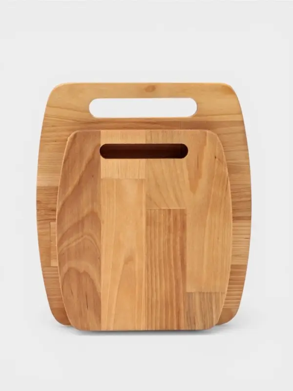 Набор разделочных досок, 2 шт., 24&times;21 см, 19.5&times;17 см, дерево берёза, пропитаны минеральным маслом