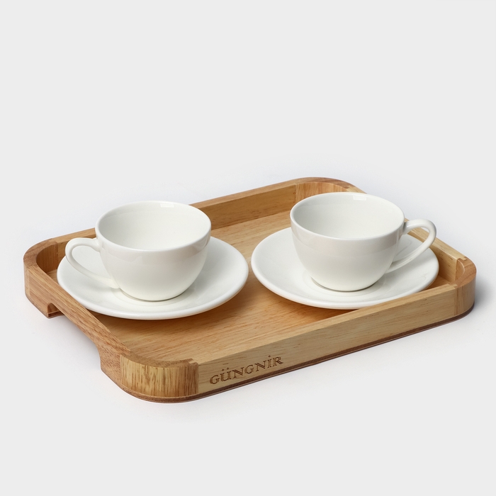 Поднос с ручками «Люкс», 30×23×2,8 см, гевея Поднос с ручками «Люкс», 30×23×2,8 см, гевея