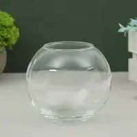 Ваза для цветов &laquo;Кюгель-2&raquo;, шаровая, 950 мл, d=7.5 см, 11&times;11 см, стекло, прозрачная