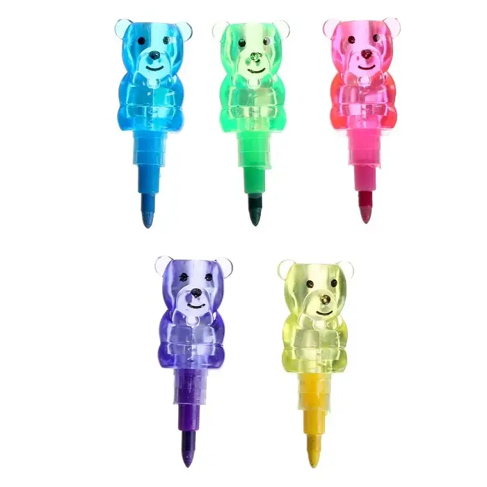 Карандаш восковой «Мишка», набор 5 цветов Карандаш восковой «Мишка», набор 5 цветов