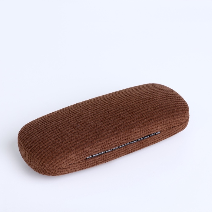 Футляр для очков на хлопушке, длина 16 см, цвет коричневый Футляр для очков на хлопушке, длина 16 см, цвет коричневый