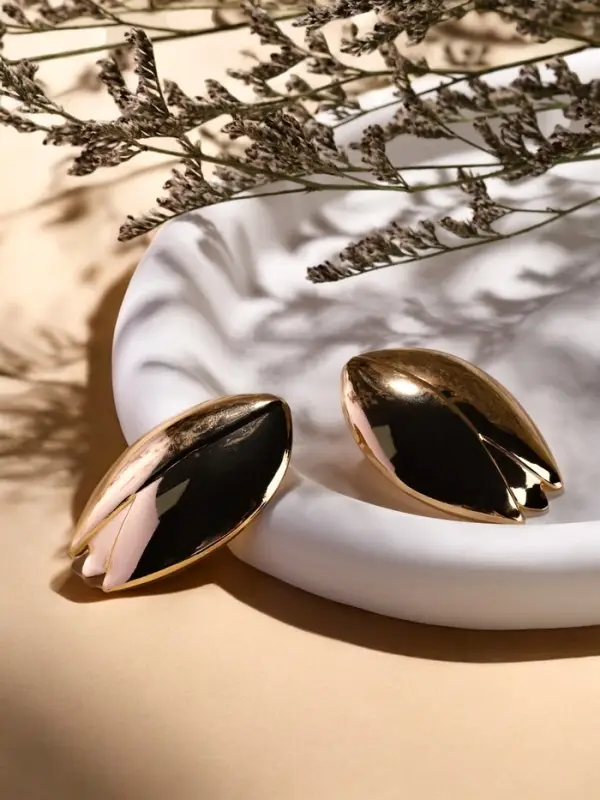 Серьги металл &laquo;Тюльпан&raquo;, цветок, цвет золото