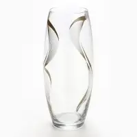 Ваза для цветов &laquo;Линии&raquo; стеклянная, прозрачная, 26 см, 1.7 л.