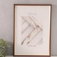 Фоторамка для фото 29.7&times;42 см (А3) &laquo;МИРАМ&raquo;, пластик, бук с золотом, (пластиковый экран)