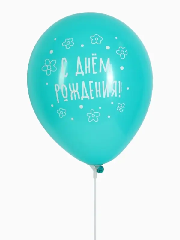 Воздушный шар латексный 12" &laquo;Ёжик с днём рождения&raquo;, набор 5 шт.